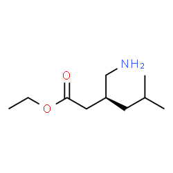 Ethyl (3S)-3-(aminomethyl)-5-methylhexanoate structure