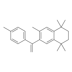 1,1,4,4,6-五甲基-7-(1-(对甲苯基)乙烯基)-1,2,3,4-四氢化萘结构式