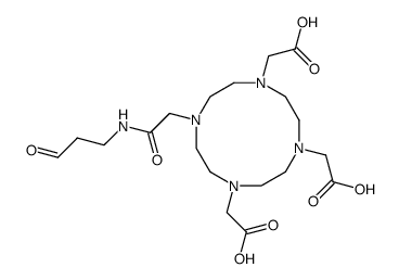 10-[2-oxo-2-[(3-oxopropyl)amino]ethyl]-1,4,7,10-tetraazacyclododecane-1,4,7-triacetic acid结构式