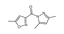 3,5-Dimethyl-1-[(5-methyl-3-isoxazolyl)carbonyl]-1H-pyrazole Structure