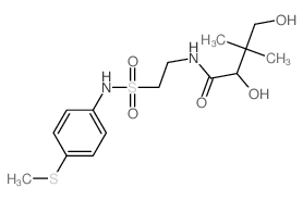 2,4-dihydroxy-3,3-dimethyl-N-[2-[(4-methylsulfanylphenyl)sulfamoyl]ethyl]butanamide结构式