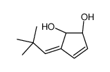 (1R,2S)-5-(2,2-dimethylpropylidene)cyclopent-3-ene-1,2-diol结构式