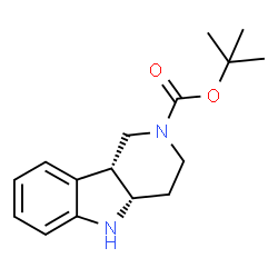 Cis-(4aS,9bR)-叔-丁基 3,4,4a,5-四氢-1H-吡啶并[4,3-b]吲哚-2(9bH)-甲酸基酯结构式