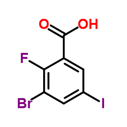 3-Bromo-2-fluoro-5-iodobenzoic acid结构式