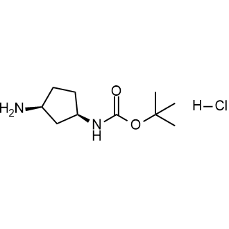 ((1R,3S)-3-氨基环戊基)氨基甲酸叔丁酯盐酸盐结构式