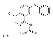 1-(4-CHLORO-7-(PHENYLTHIO)ISOQUINOLIN-1-YL)GUANIDINE HYDROCHLORIDE结构式