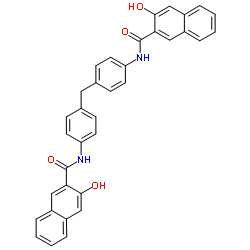 N,N'-[Methylenebis(4,1-phenylene)]bis[3-hydroxy-2-naphthalenecarboxamide]结构式