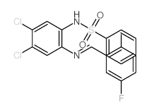 Benzenesulfonamide,N-[4,5-dichloro-2-[[(5-fluoro-2-hydroxyphenyl)methylene]amino]phenyl]-结构式