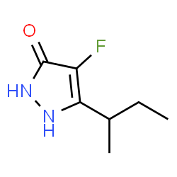 3H-Pyrazol-3-one,4-fluoro-1,2-dihydro-5-(1-methylpropyl)-(9CI) Structure