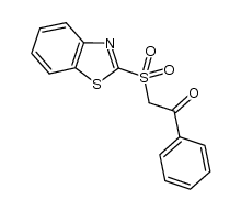 2-(benzo[d]thiazol-2-ylsulfonyl)-1-phenylethanone Structure