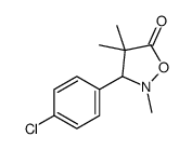 3-(4-chlorophenyl)-2,4,4-trimethyl-1,2-oxazolidin-5-one结构式