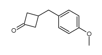 3-[(4-methoxyphenyl)methyl]cyclobutanone Structure