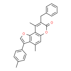 8-benzyl-4,9-dimethyl-3-(4-methylphenyl)furo[2,3-f]chromen-7-one picture