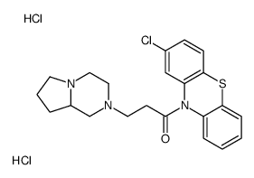 3-(3,4,6,7,8,8a-hexahydro-1H-pyrrolo[1,2-a]pyrazin-2-yl)-1-(2-chlorophenothiazin-10-yl)propan-1-one,dihydrochloride Structure