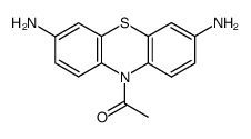 10-acetyl-10H-phenothiazine-3,7-diamine Structure