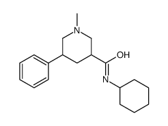 N-cyclohexyl-1-methyl-5-phenylpiperidine-3-carboxamide结构式