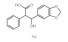 3-benzo[1,3]dioxol-5-yl-3-hydroxy-2-phenyl-propanoic acid结构式