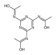 N-(4,6-diacetamido-1,3,5-triazin-2-yl)acetamide Structure