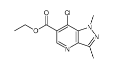 7-chloro-1,3-dimethyl-1H-pyrazolo[4,3-b]pyridine-6-carboxylic acid ethyl ester Structure