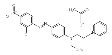 1-[2-[[4-[(2-chloro-4-nitrophenyl)azo]phenyl]ethylamino]ethyl]pyridinium acetate Structure