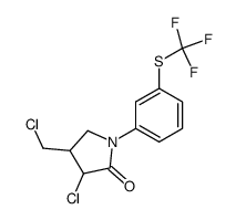 N-(3'-trifluoromethylthiophenyl)-3-chloro-4-chloromethyl-2-pyrrolidinone结构式