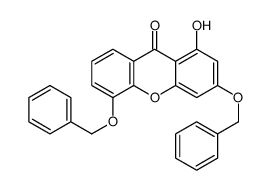 1-hydroxy-3,5-bis(phenylmethoxy)xanthen-9-one结构式