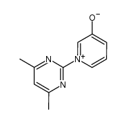 N-(4,6-dimethylpyrimidine-2-yl)-3-hydroxypyridinium betaine Structure