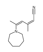 5-(azepan-1-yl)-3-methylhexa-2,4-dienenitrile Structure