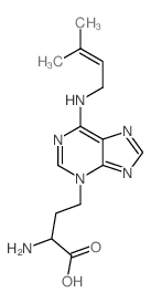 3H-Purine-3-butanoicacid, a-amino-6-[(3-methyl-2-buten-1-yl)amino]-,(aS)- picture