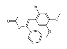 Acetic acid (Z)-2-(2-bromo-4,5-dimethoxy-phenyl)-1-phenyl-vinyl ester Structure