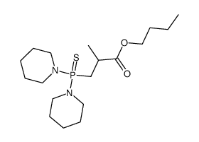 3-(di-piperidin-1-yl-phosphinothioyl)-2-methyl-propionic acid butyl ester结构式