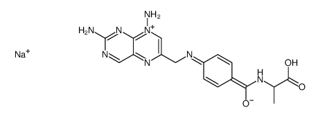 sodium,2-[[4-[(2,8-diaminopteridin-8-ium-6-yl)methylamino]benzoyl]amino]propanoate结构式