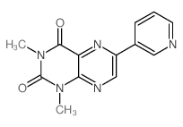 2,4(1H,3H)-Pteridinedione,1,3-dimethyl-6-(3-pyridinyl)-结构式