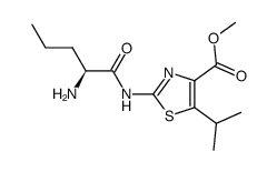 methyl 2-(2-amino-(2S)-pentanoylamino)-5-(1-methylethyl)thiazole-4-carboxylate Structure