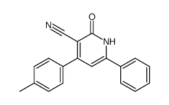 2-oxo-6-phenyl-4-(p-tolyl)-1,2-dihydropyridine-3-carbonitrile结构式