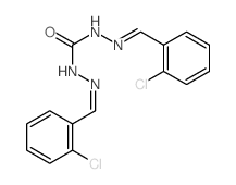 1,3-bis[(2-chlorophenyl)methylideneamino]urea结构式