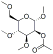 Methyl 2-O-acetyl-3,4,6-tri-O-methyl-alpha-D-mannopyranoside结构式