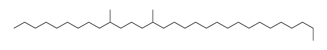 10,14-dimethyltriacontane Structure