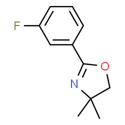 2-(3-FLUOROPHENYL)-4,5-DIHYDRO-4,4-DIMETHYLOXAZOLE structure