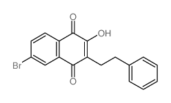 6-bromo-4-hydroxy-3-phenethyl-naphthalene-1,2-dione structure