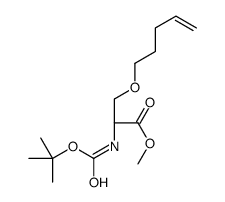 (S)-METHYL 2-(TERT-BUTOXYCARBONYLAMINO)-3-(PENT-4-ENYLOXY)PROPANOATE Structure