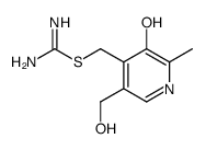 Carbamimidothioic acid, [3-hydroxy-5-(hydroxymethyl)-2-methyl-4-pyridinyl]methyl ester (9CI) Structure