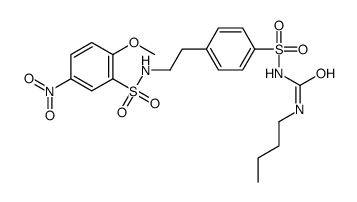 1-butyl-3-[4-[2-[(2-methoxy-5-nitrophenyl)sulfonylamino]ethyl]phenyl]sulfonylurea结构式