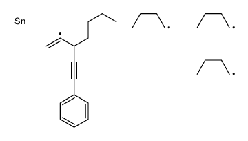 tributyl-[3-(2-phenylethynyl)hept-1-en-2-yl]stannane Structure