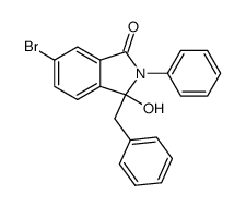 3-benzyl-6-bromo-3-hydroxy-1-isoindoline结构式