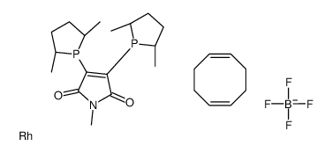 catASium(R) MN(R)Rh,2,3-Bis[(2R,5R)-2,5-dimethylphospholanyl]malein-N-methylimide(1,5-cyclooctadiene)rhodium(I) tetrafluoroborate structure