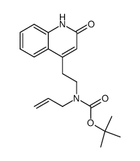 Allyl-[2-(2-oxo-1,2-dihydro-quinolin-4-yl)-ethyl]-carbamic acid tert-butyl ester Structure