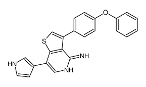 3-(4-phenoxyphenyl)-7-(1H-pyrrol-3-yl)thieno[3,2-c]pyridin-4-amine结构式