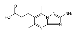 3-(2-AMINO-5,7-DIMETHYL[1,2,4]TRIAZOLO[1,5-A]PYRIMIDIN-6-YL)PROPANOIC ACID结构式