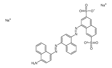 4-[[4-[(4-amino-1-naphthyl)azo]-1-naphthyl]azo]naphthalene-2,6-disulphonic acid, sodium salt structure